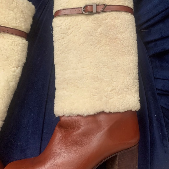 VERO CUOIO Leather and shearling boots - Picture 5 of 9